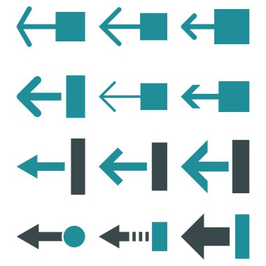 Sol vektör düz Icon Set çekmek