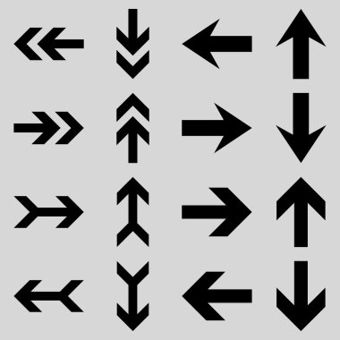 Ok yön vektör düz Icon Set