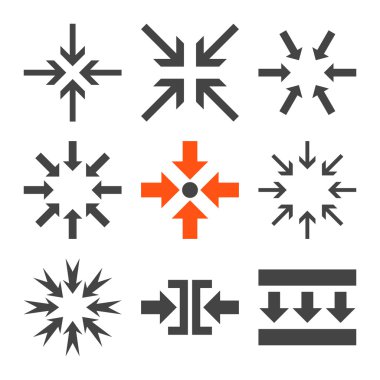 Oklar vektör düz Icon Set en aza indirmek