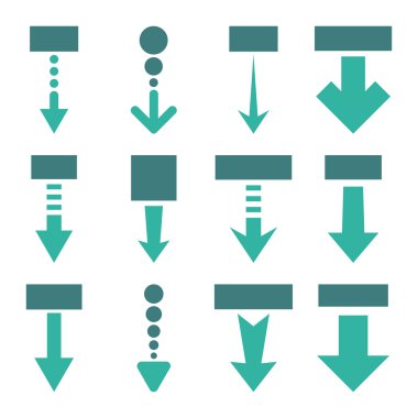 Vektör düz Icon Set çekin