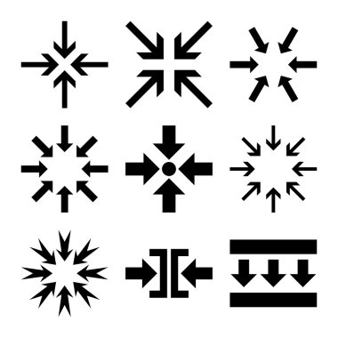 Oklar vektör düz Icon Set en aza indirmek