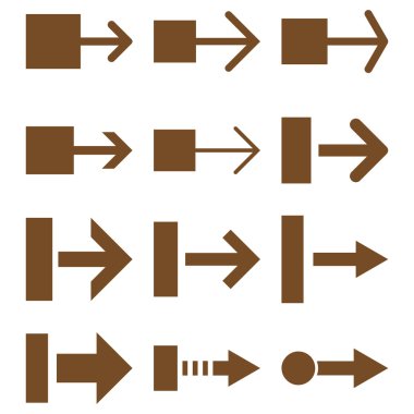 Doğru vektör düz Icon Set çekmek