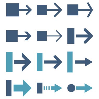 Doğru vektör düz Icon Set çekmek