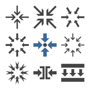 Oklar vektör düz Icon Set en aza indirmek