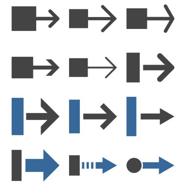 Doğru vektör düz Icon Set çekmek