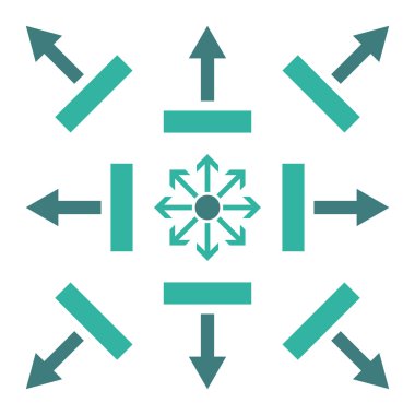 Yön vektör düz Icon Set çekmek