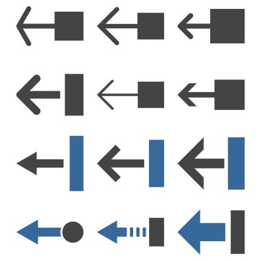 Sol vektör düz Icon Set çekmek