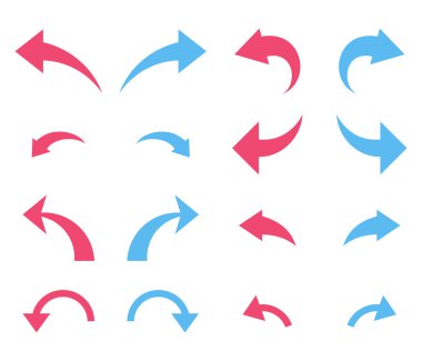 Geri al ve Yinele vektör düz Icon Set