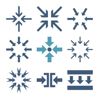 Oklar vektör düz Icon Set en aza indirmek