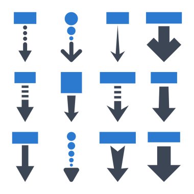 Vektör düz Icon Set çekin