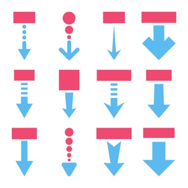 Vektör düz Icon Set çekin