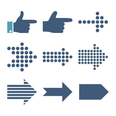 İşaretçiler değil düz Icon Set vektör
