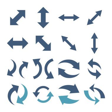 Exchange oklar düz Icon Set vektör