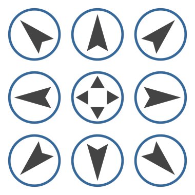 Gezinti yönergeleri vektör düz Icon Set