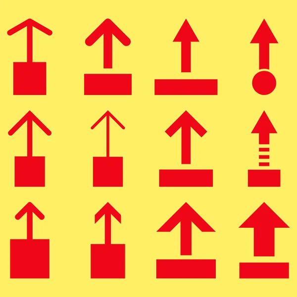 Ensemble d'icône plate de vecteur de traction vers le haut — Image vectorielle