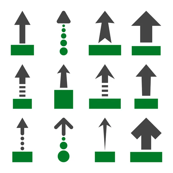 Pull-up-Vektor flaches Symbol gesetzt — Stockvektor