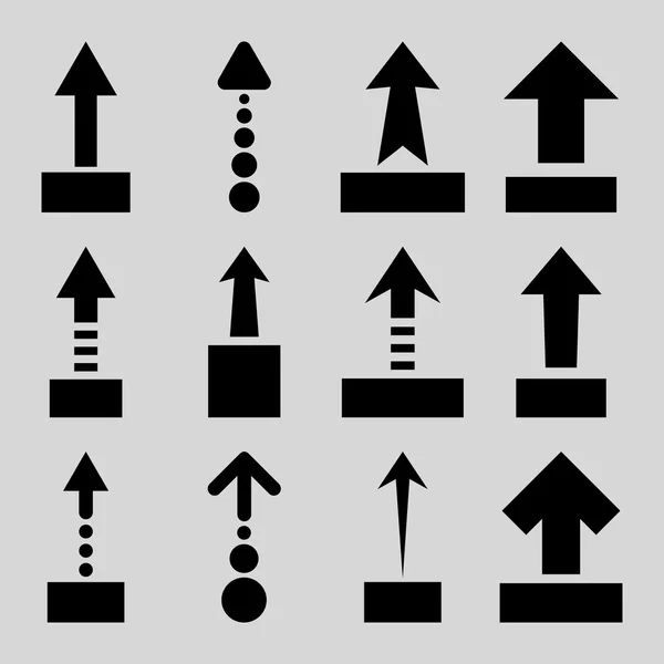 Векторний набір плоских піктограм вгору — стоковий вектор