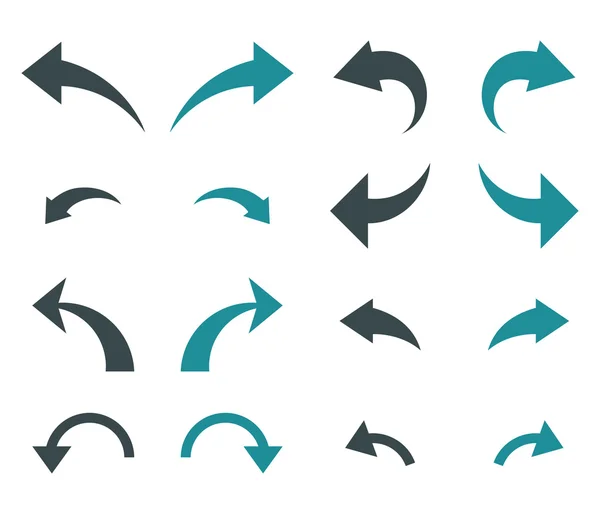 Desfazer e refazer vetor conjunto de ícones planos — Vetor de Stock