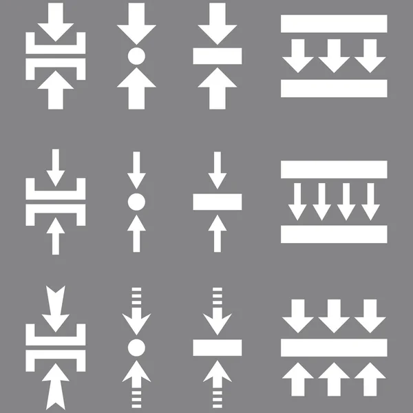 Vector vertical de presión Conjunto de iconos planos — Archivo Imágenes Vectoriales