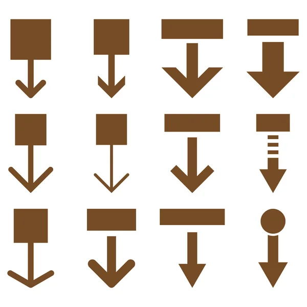 Strhnout vektor plochý Icon Set — Stockový vektor