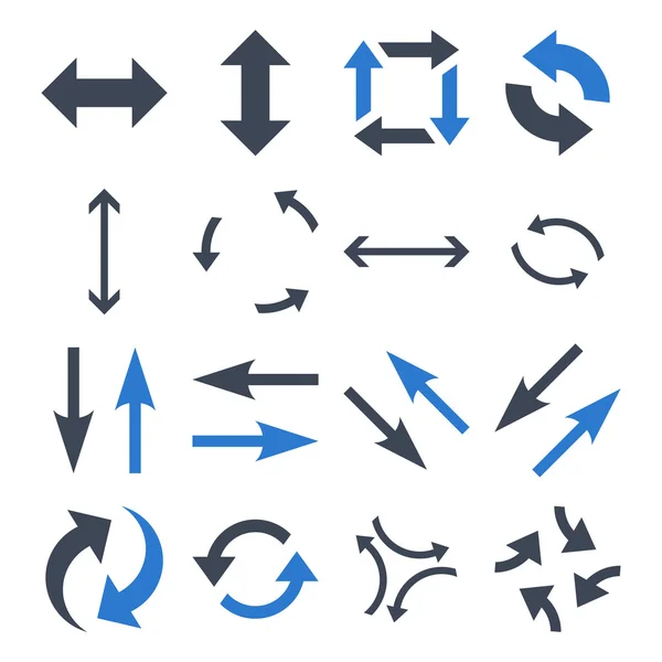 Exchange pijlen Vector platte Icon Set — Stockvector