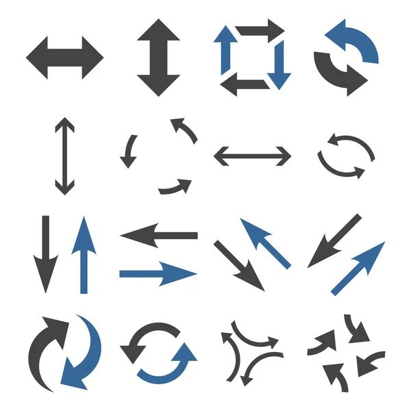 Exchange pijlen Vector platte Icon Set — Stockvector