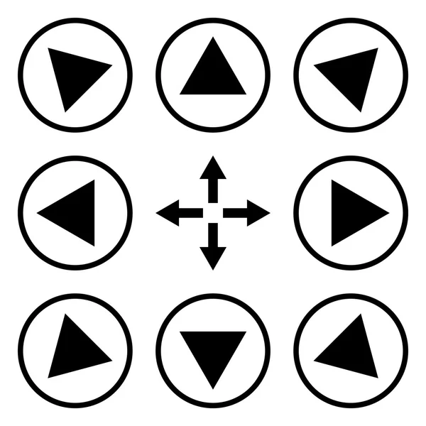 Instrucciones en círculo Vector Flat Icon Set — Vector de stock