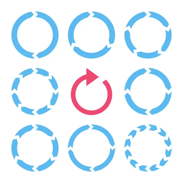 Rotasyon yönü vektör düz Icon Set