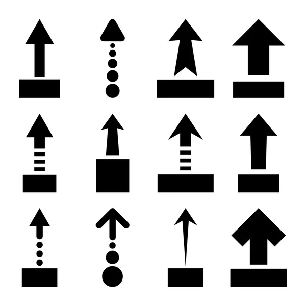 Optrekken van Vector platte Icon Set — Stockvector