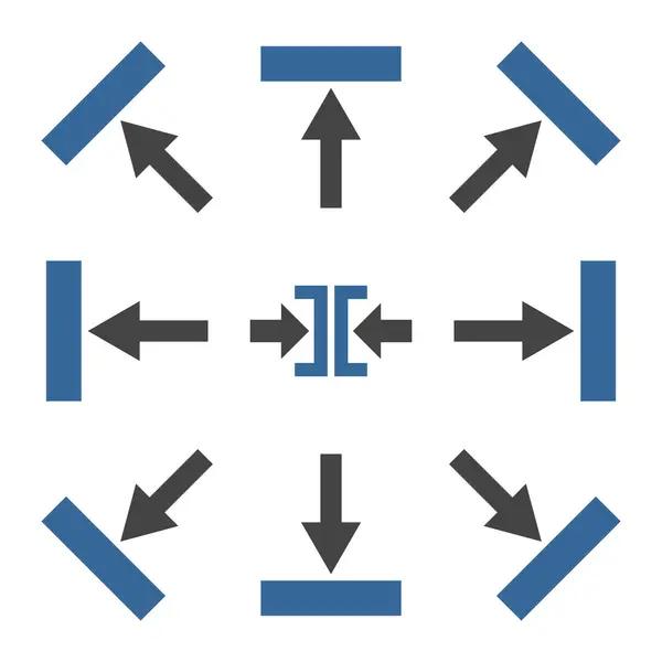 Wegbeschreibung Vektor flaches Symbol gesetzt — Stockvektor