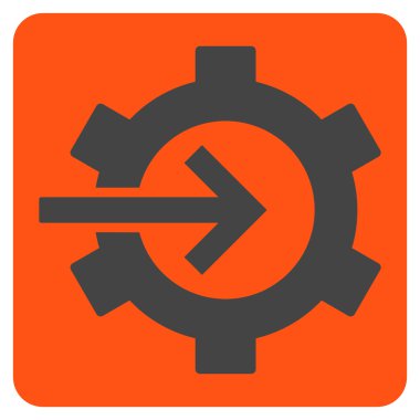 COG Tümleştirme düz vektör simgesi