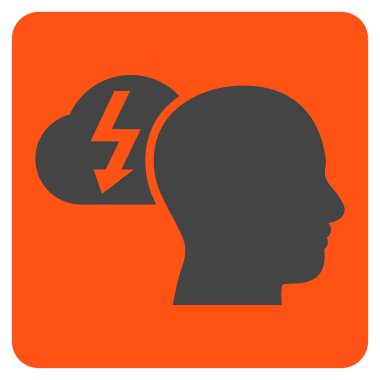 Beyin fırtınası düz vektör piktogram