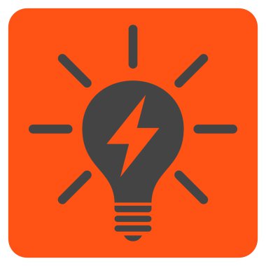 Elektrik ışık ampul düz vektör piktogram