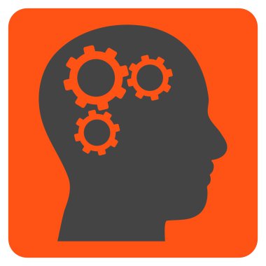 Beyin Dişlileri Düz Vektör Simgesi