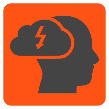 Beyin fırtınası düz vektör simgesi
