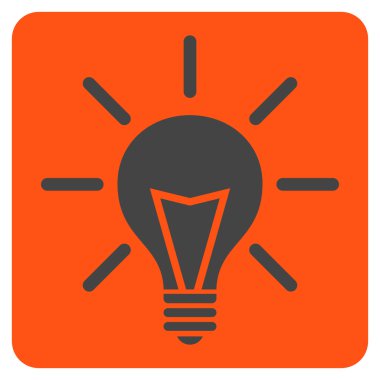 Elektrik ışığı düz vektör simgesi