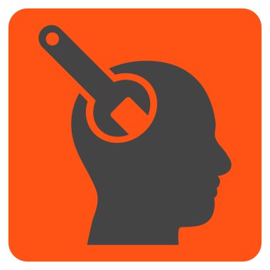 Beyin Aracı Düz Vektör Simgesi