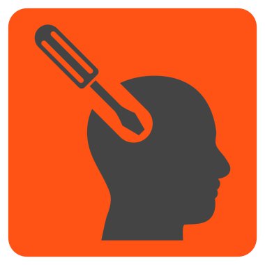 Beyin Aracı Düz Vektör Simgesi