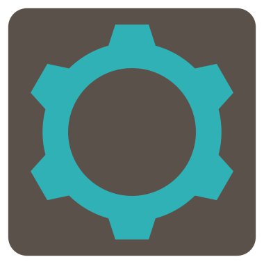 dişli düz vektör simgesi