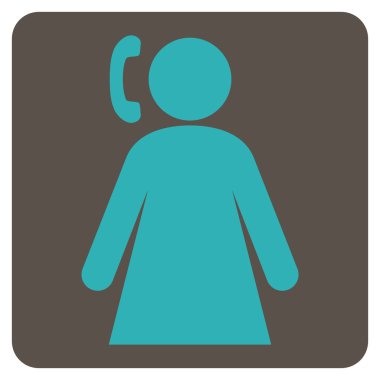 Kadın düz vektör piktogram arama