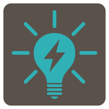 Elektrik ışık ampul düz vektör piktogram