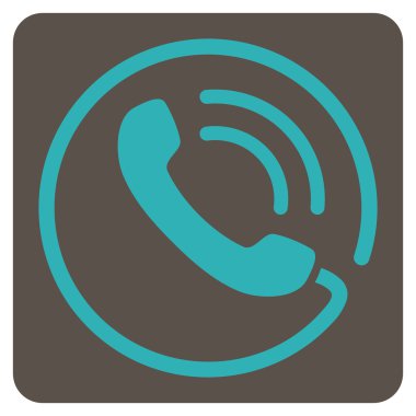 Telefon görüşmesi düz vektör piktogram