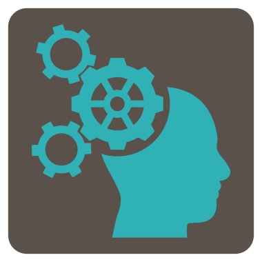 Beyin Mekaniği Düz Vektör Simgesi