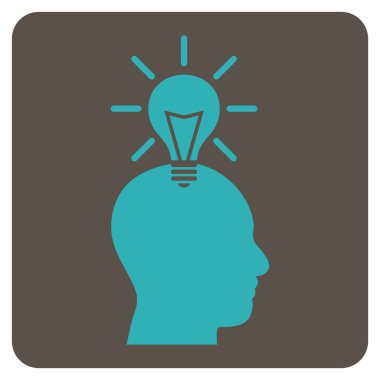 Genius Ampul Düz Vektör Sembolü