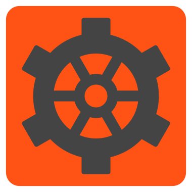 dişli düz vektör simgesi