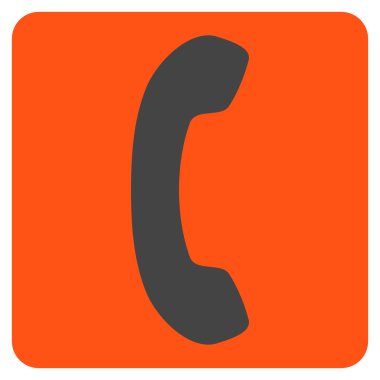 Telefon Alıcısı Düz Vektör Sembolü