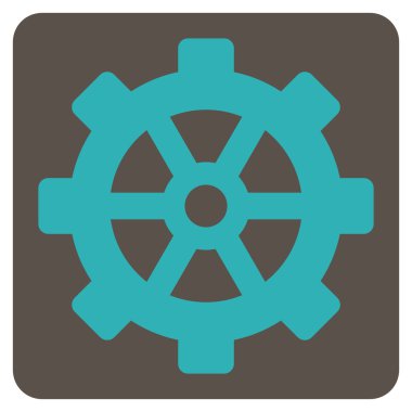 dişli düz vektör simgesi