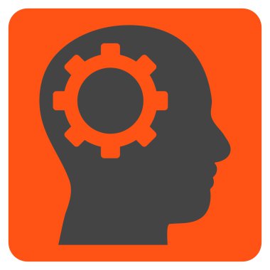 Intellect Gear Flat Vektör Simgesi