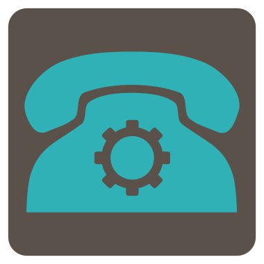 Telefon ayarları düz vektör simgesi