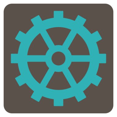 dişli düz vektör simgesi